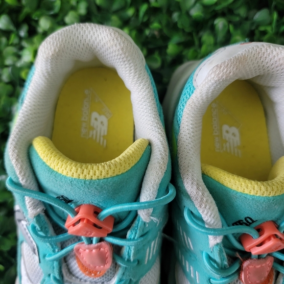 New Balance 9060 Kids' Aqua and Lemon Sneakers - Picture 5 of 7